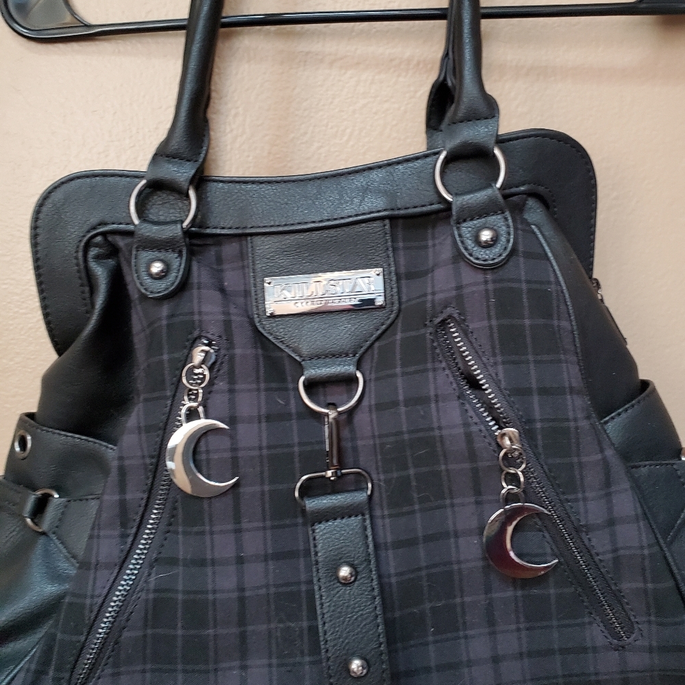 Killstar Darklands tartan handbag